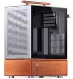 Jonsbo T7 PC Case, Mid Tower, mATX, Tempered Glass – sidabrinis