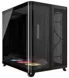 Corsair AIR 5400 RS-R ARGB PC Case, Mid Tower, Tempered Glass, RGB – Juodas, includes 3x 120mm Fans