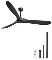 Vevor 72 cm lubų ventiliatorius su mediniais sparnais be šviesos