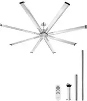 Vevor 213 cm aliuminio lubų ventiliatorius be šviesos