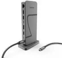 Hama Bazinė stotelė DOKINGAS USB4 „Connect2Office Speed“, USB-C, PD, 40Gbit/s, 10 prievadų