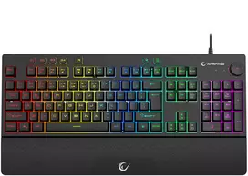 Klaviatūra žaidimams Rampage Simula su laidu membraninė su pašvietimu juoda