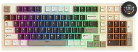 Klaviatūra ROYAL KLUDGE N99 Mocha Pilkas, rusvai gelsvas Switch, US