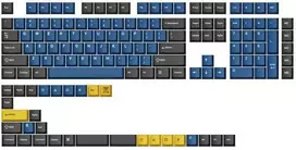 Klaviatūra Keychron Double shot PBT Full Set (Cherry profile - Mėlyna, Juodas, Geltona) Keycap rinkinys
