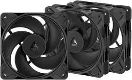 ARCTIC P12 Pro reversinis ventiliatorius, PWM – 120 mm, juodas, 3 vnt. pakuotėje