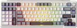 Klaviatūra ROYAL KLUDGE L98 Sandalwood Brown, Kreminis Switch, US