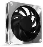 „Alphacool Apex Stealth“ metalinis ventiliatorius, 120 mm, chromuotas