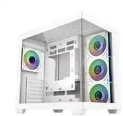 „Cooler Master Elite 681“ korpusas, ATX, permatomas šoninis skydelis, 4x 120 mm ARGB ventiliatoriai, baltas