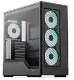 Aerocool D520A PC Case, Mid Tower, ATX, Tempered Glass, RGB – Juodas