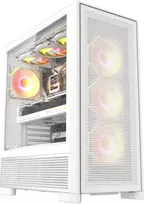 „DarkFlash AIRNOVA“ kompiuterio korpusas (baltas) + 3 ventiliatoriai