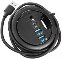 Spacetronik Stalinis šakotuvas 2x USB 3.0 + 1x USB-C + 1x AUX