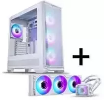 PHANTEKS Eclipse G400A PC-Gehäuse + Glacier M25 Gen2 AiO-Wasserkühlung - baltas