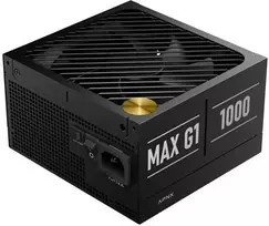 APNX MAX G1 1,000W 80 PLUS Gold Power Supply, ATX 3.1, PCIe 5.1, fully modular, compact – 1,000 Watts, juodas