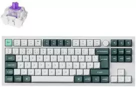 Klaviatūra Keychron Q3 HE 80% rankenėlės belaidis trijų režimų QMK Gateron 2.0 magnetinis jungiklis Shell Baltas