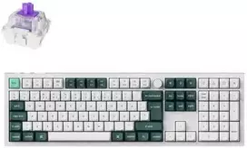 Klaviatūra Keychron Q6 HE 100% rankenėlės belaidis trijų režimų QMK Gateron 2.0 magnetinis jungiklis Shell Baltas