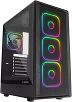 Rampage METEOR kompiuterio korpusas + 650W 80Plus maitinimo šaltinis. juodas. 4xRGB ventiliatoriai. 1xUSB 3.1. 2xUSB 2.0 jungtys