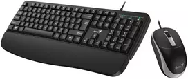 Genius KM-123 komplektas klaviatūra su laidu (USB) CZ/SK, juoda su optyczną myszką