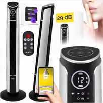 Verto Tylus koloninis grindų ventiliatorius su jonizatoriumi ir aromaterapija, 12 greičių Wi-Fi valdymas, 10 m oro srauto diapazonas, tylus bokštinis ventiliatorius, koloninis ventiliatorius su aromaterapija, jonizuojantis ventiliatorius namams