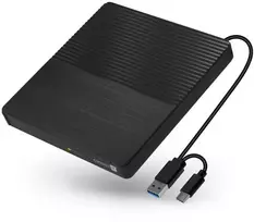 CONNECT IT 3in1 SlimDrive External CD/DVD Drive USB-C/A
