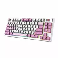 MSI FORGE GK600 TKL WIRELESS VIOLET klaviatūra Žaidimams USB + Bluetooth QWERTY Ispanas Rožinė, Violetinė, Balta
