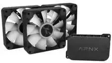 APNX FP1-R PWM Fan, Reverse Blade, PWM, ARGB – 3-Pack, Juodas