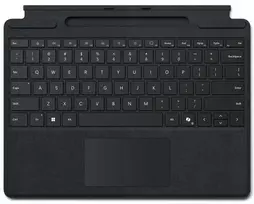 Microsoft „Surface Pro“ klaviatūra su plonu rašikliu verslui, AZERTY, prancūzų k., jutiklinė planšetė, Microsoft, „Surface Pro 10“ verslui, „Surface Pro 9“ verslui, „Surface Pro 8“ verslui, „Surface Pro X“..., juoda