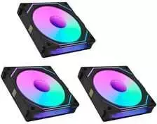 Lian Li UNI FAN SL-INF 120 ARGB Reverse Blade PWM Lüfter, 3er Single Lüfter Pack (Ohne Controller) - 120mm, juodas
