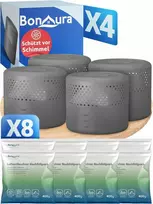 BonAura AirOne Select pasyvus oro sausintuvas, 4 vnt., iki 40 m², su 8 x 400g granulėmis