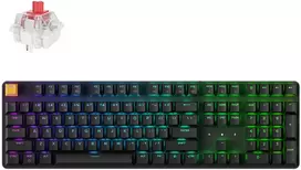 Keychron J5 Wireless (KJ5-H1) – US išdėstymas – Hot-Swappable Super Raudona – Juodas (Juoda) Mechaninė Belaidė Žaidimų Klaviatūra
