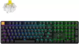 Keychron J5 Wireless (KJ5-H4) – US išdėstymas – Hot-Swappable Super Banana – Juodas (Juoda) Mechaninė Belaidė Žaidimų Klaviatūra
