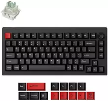 Klaviatūra žaidimams Keychron L5W-M1 Lemokey Ultra-fast Lime Magnetic Switch su laidu magnetyczno-mechaninė su pašvietimu juoda