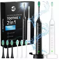 Dantų šepetėlis MalTec elektrinių dantų šepetėlių rinkinys 2x SONIC su 6 galvutėmis ir įkrovikliu