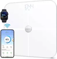 Svarstyklės RENPHO išmanioji kūno masės analizės vonios svarstyklė Wi-Fi, Bluetooth, ITO danga, 180 kg, ES-BR001