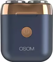 Mini plaukų skutimo mašinėlė-barzdaskutė OSOM Dual Blade Rotary Shaver OSOM02970, mėlynos spalvos