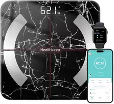 Svarstyklės Healthkeep išmani kūno analizės svarstyklė Bluetooth, 180 kg, LCD ekranas FG263LB