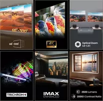 Projektorius Hisense C3 DLP UHD 4K (3840x2160) 3D Sidabrinis