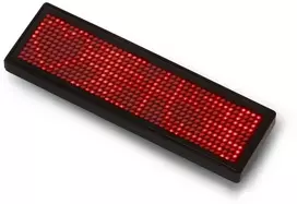 Oem Programuojama LED vardo kortelė 93x30mm - USB tekstinis ekranas - raudona