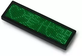 Oem Programuojama LED vardo kortelė 93x30mm - USB tekstinis ekranas - žalias