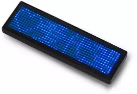 Oem Programuojama LED vardo kortelė 93 x 30 mm - USB tekstinis ekranas - mėlyna