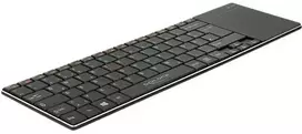 Klaviatūra DeLOCK 12454, Touchpad, Any brand, Juodas, Aliuminio, su laidu, Micro-USB