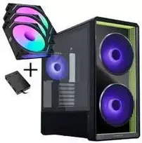 Lian Li LANCOOL 217 INF PC-Gehäuse Bundle + 3x UNI FAN SL-INF 120 Reverse Blade Lüfter - juodas