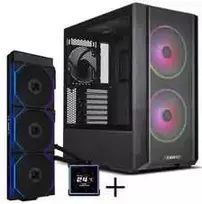 Lian Li LANCOOL 216 PC-Gehäuse Bundle + HYDROSHIFT II LCD-S 360TL AiO + - juodas