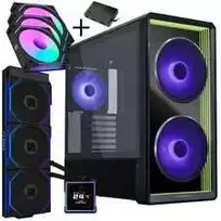 Lian Li LANCOOL 217 INF PC-Gehäuse Bundle + HydroShift II LCD-S 360TL AIO + 3x UNI FAN SL-INF 120 Reverse Blade Lüfter - juodas