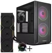 Lian Li LANCOOL 216 PC-Gehäuse Bundle + HYDROSHIFT II LCD-C 360TL AiO - juodas