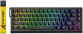 Magnetinė laidinė žaidimų klaviatūra Attack Shark X68 HE Juodas / Juoda. laidinė. RGB pašvietimas. 66 mygtukai