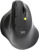 Port Designs PORT CONNECT Ergo Soft COLLECTION, belaidė pelė, USB-A/Bluetooth, 2.4GHz, 1600DPI, juodos spalvos