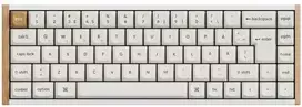 Klaviatūra Keychron K6 HE SE 65 % pelinäppäimistö, valkoinen/puu