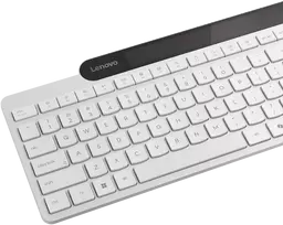 „Lenovo“ „Bluetooth“ klaviatūra su savaiminio įkrovimo funkcija (balta)