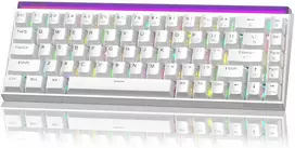 Klaviatūra Magegee Air68 Wireless Baltas, RGB, Poseidon Switch, US