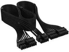 Corsair cable, Type 4, ATX motherboard power connector, 24-pin, 610mm, individually sleeved – juodas